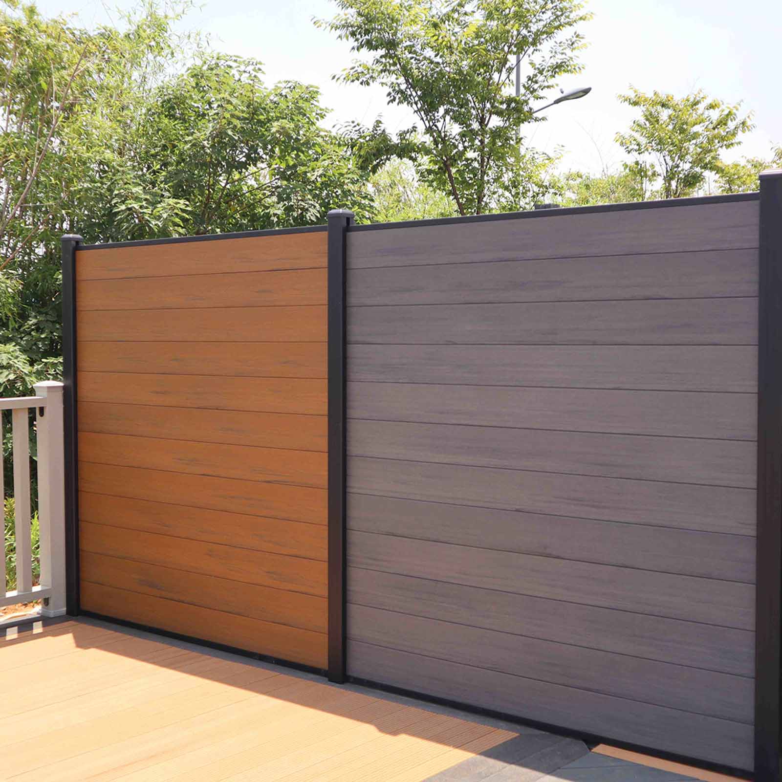 Outdoor Privacy & Decorative Fencing Project Using Co-Extruded WPC Panels(Multiple Styles Available)