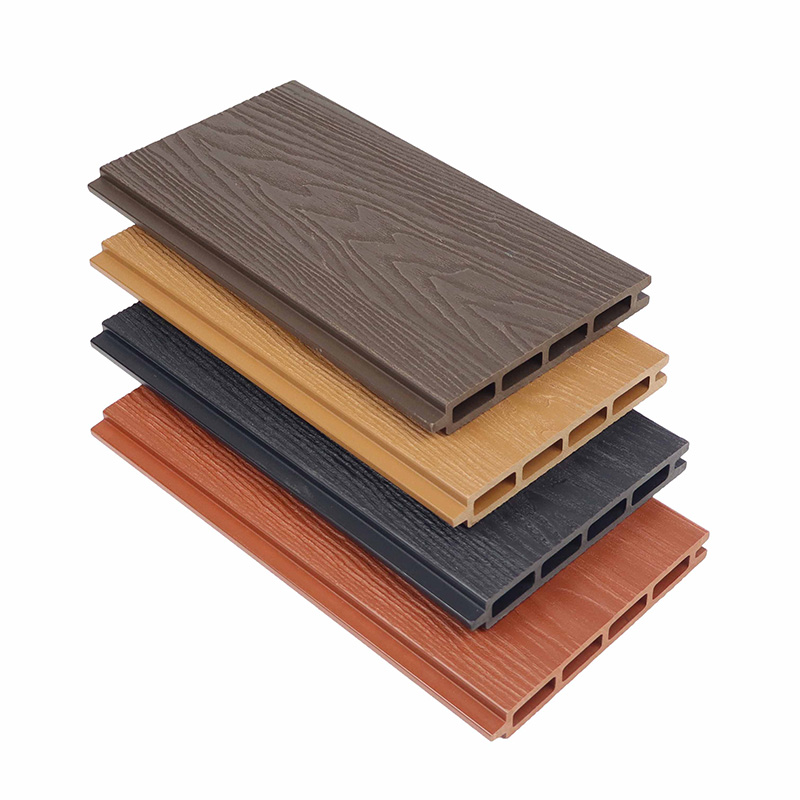 3D Wood Grain Texture Anti-Rot Low Maintenance Weatherproof DIY Easy Install WPC Fence - SAYRUO