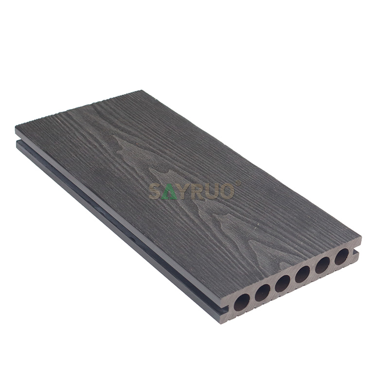 Dark Grey Premium Waterproof Co-extruded WPC Decking for Outdoor Pool - SAYRUO